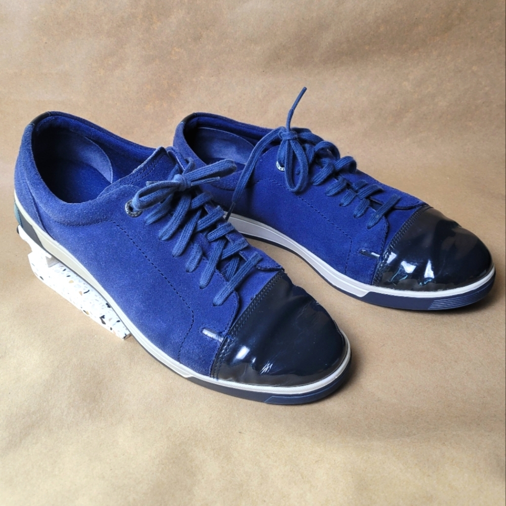 Cole Haan Vartan Sport Oxford Lace Up Sneaker Shoes Sz 9.5M Blue
